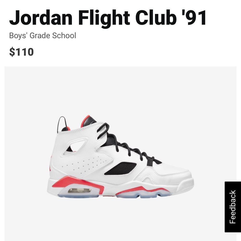 Boys Jordan flight club ‘91